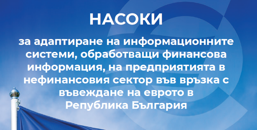 Насоки за адаптиране на информационните системи, обработващи финансова информация, на предприятията в нефинансовия сектор във връзка с въвеждане на еврото - брошура