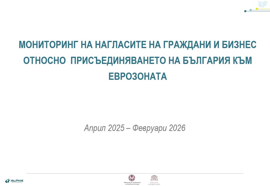 Мониторинг на нагласите на граждани и бизнес относно присъединяването на България към еврозоната